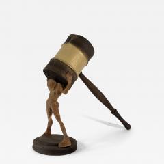 Jean Baptiste GIBUS Boutin GUILT Original linden oak and ebony wood sculpture - 4305968