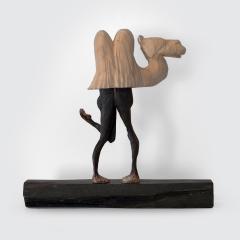 Jean Baptiste GIBUS Boutin THE THIRST FOR LOVE Original ebony cedar and cherry wood sculpture - 3906057