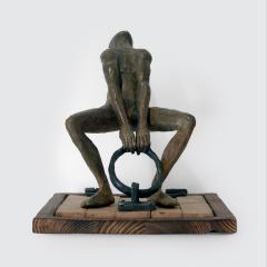 Jean Baptiste GIBUS Boutin THE TRUTH SEEKER Original bronze and wood sculpture - 3911091