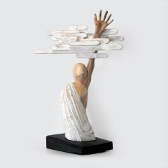 Jean Baptiste GIBUS Boutin THE WISE Original linden wood and ebony sculpture - 3893812