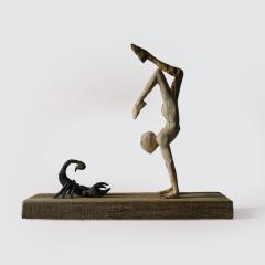 Jean Baptiste GIBUS Boutin WHAT LIF OWES TO DEATH Original oak and ebony sculpture - 4453703