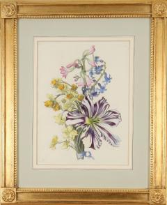 Jean Baptiste Monnoyer Jean Baptiste Monnoyer hand coloured engravings of flowers 1670 80  - 2096194