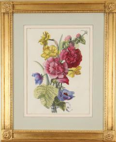 Jean Baptiste Monnoyer Jean Baptiste Monnoyer hand coloured engravings of flowers 1670 80  - 2096195
