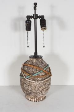 Jean Besnard A Jean Besnard Ceramic Lamp with Cord Motif on a Flat Vertically Incised Base - 164323