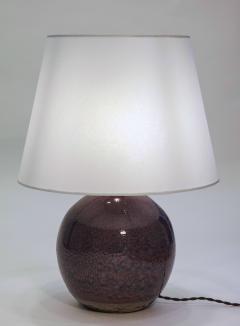 Jean Besnard Jean Besnard Ceramic Sphere Lamp Peacock Glaze Purples Cerulean Blues Green - 1246495