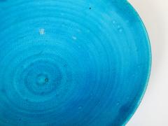 Jean Besnard Jean Besnard Turquoise Ceramic Low Dish Bowl France 1930 s - 4509558
