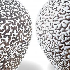 Jean Besnard Pair of Petite Lamps in Crispe Glaze in the Style of Jean Besnard - 2397072