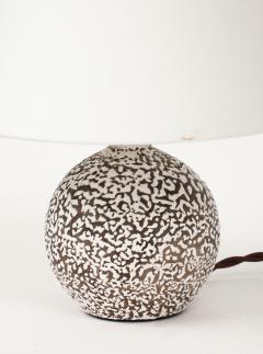 Jean Besnard Small Jean Besnard Style Art Deco Round Lamp France c 1930 - 4236146