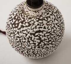 Jean Besnard Small Jean Besnard Style Art Deco Round Lamp France c 1930 - 4236154