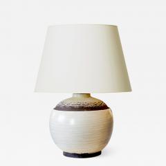 Jean Besnard Table Lamp in Ivory Pistachio and Brown glazing in the Style of Besnaerd - 1231924