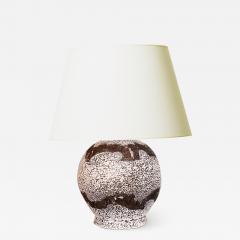 Jean Besnard Table Lamp with Painterly Banding in the Style of Besnard - 1776344