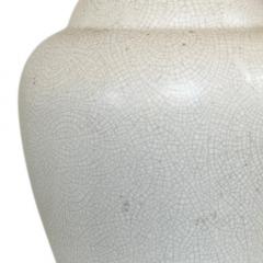 Jean Besnard White Craquel Glaze Lamp in the Style of Jean Besnard - 3058788