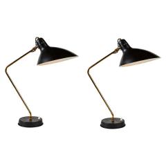 Jean Boris Lacroix Pair of 1950s Boris Lacroix Table Lamps - 1622635