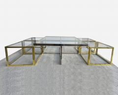 Jean Charles Coffee table including four nesting side tables Paris France circa 1970 - 4209548