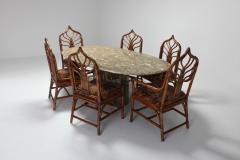 Jean Charles Jean Charles Onyx and Gold Leaf Marble and Brass Dining Table 1970s - 984803