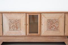 Jean Charles Moreaux Art Deco Cerused Oak Credenza by Jean Charles Moreux France 1940s - 4134020