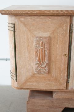 Jean Charles Moreaux Art Deco Cerused Oak Credenza by Jean Charles Moreux France 1940s - 4134023
