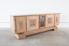 Jean Charles Moreaux Art Deco Cerused Oak Credenza by Jean Charles Moreux France 1940s - 4134028