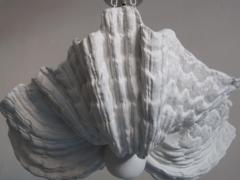 Jean Charles Moreux 2 French Plaster Shell Chandeliers Pendants by Jean Charles Moreux 1930 - 4090984