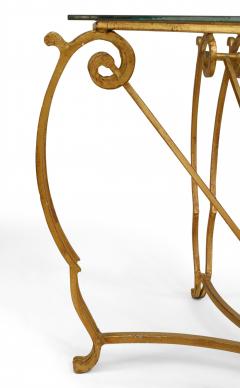 Jean Charles Moreux French Mid Century Moreux Gilt Iron Center Table - 1438612
