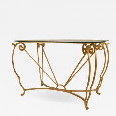 Jean Charles Moreux French Mid Century Moreux Gilt Iron Center Table - 1443747