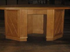 Jean Charles Moreux French Modern Neoclassical X Frame Oak Desk Attributed to Jean Charles Moreux - 1736699