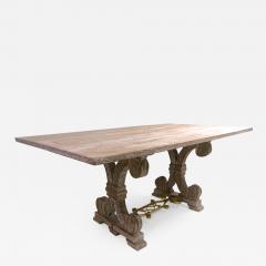 Jean Charles Moreux J C Moreux cerused superb oak folding dinning table or console - 1163480