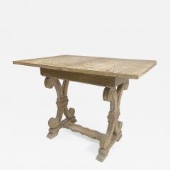 Jean Charles Moreux J C Moreux cerused superb oak folding playing card table or console - 1163481