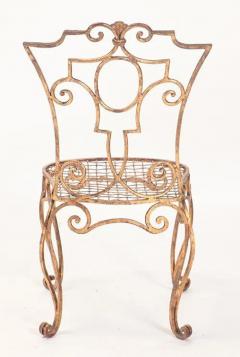 Jean Charles Moreux Jean Charles Moreux Gilt Iron Chairs Set of 6 - 2458251