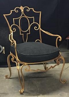 Jean Charles Moreux Jean Charles Moreux Pair of Gilt Forged Iron Armchairs - 1559219