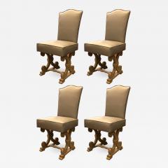 Jean Charles Moreux Jean Charles Moreux set of 4 oak cerused dinning chairs - 968943