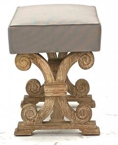 Jean Charles Moreux Jean charles moreux pair of oak carved cerused stools - 939734