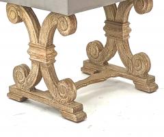 Jean Charles Moreux Jean charles moreux pair of oak carved cerused stools - 939735