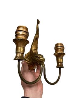 Jean Charles Moreux Pair of 1940s bronze sconces in the style of Jean Charles Moreux - 4362849
