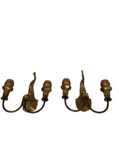 Jean Charles Moreux Pair of 1940s bronze sconces in the style of Jean Charles Moreux - 4362850