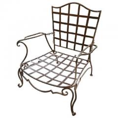 Jean Charles Moreux Pair of Classic 1940 s JC Moreux Wrought Iron Chairs - 796099