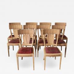 Jean Charles Moreux Rare Set of Ten French Art Deco Walnut Dining Chairs by Jean Charles Moreux - 635818