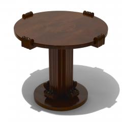 Jean Charles Moreux Sculptural Low Round Table in Figured Walnut by Jean Charles Moreux - 469613