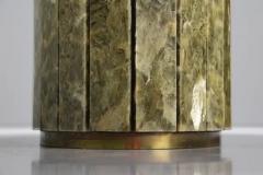 Jean Charles Onyx and Gold Leaf Marble Dining Table by Maison Charles Regency 1970s - 3405703