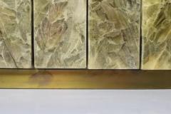 Jean Charles Onyx and Gold Leaf Marble Dining Table by Maison Charles Regency 1970s - 3405711