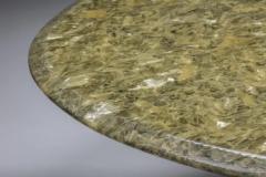 Jean Charles Onyx and Gold Leaf Marble Dining Table by Maison Charles Regency 1970s - 3405712