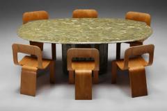 Jean Charles Onyx and Gold Leaf Marble Dining Table by Maison Charles Regency 1970s - 3405784