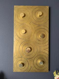 Jean Claude Dresse Brutalist Brass Wall Sculpture - 4131292