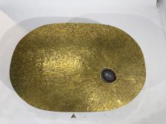 Jean Claude Dresse Coffee table Mosaic Brass and agate By Jean Claude Dresse - 4564256