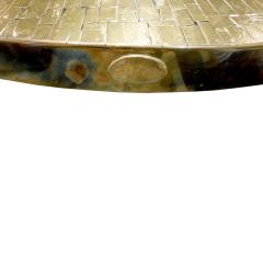 Jean Claude Dresse Jean Claude Dresse Exceptional Coffee Table Brass with Red Agate 1980s signed  - 752764