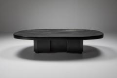 Jean Claude Dresse Metropolitan Chic Black Resin with Agate Coffee Table by Dresse 1980s - 1268848