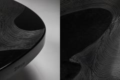 Jean Claude Dresse Metropolitan Chic Black Resin with Agate Coffee Table by Dresse 1980s - 1268851
