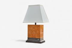 Jean Claude Mahey Burl Wood Chrome Table Lamps France 1960s - 4207109