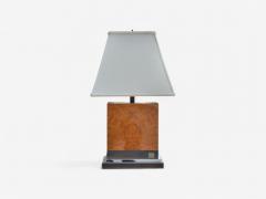 Jean Claude Mahey Burl Wood Chrome Table Lamps France 1960s - 4207110