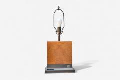 Jean Claude Mahey Burl Wood Chrome Table Lamps France 1960s - 4207114